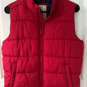 GAP Kids Cherry Red Quilted Puffer Vest - size Kids XL